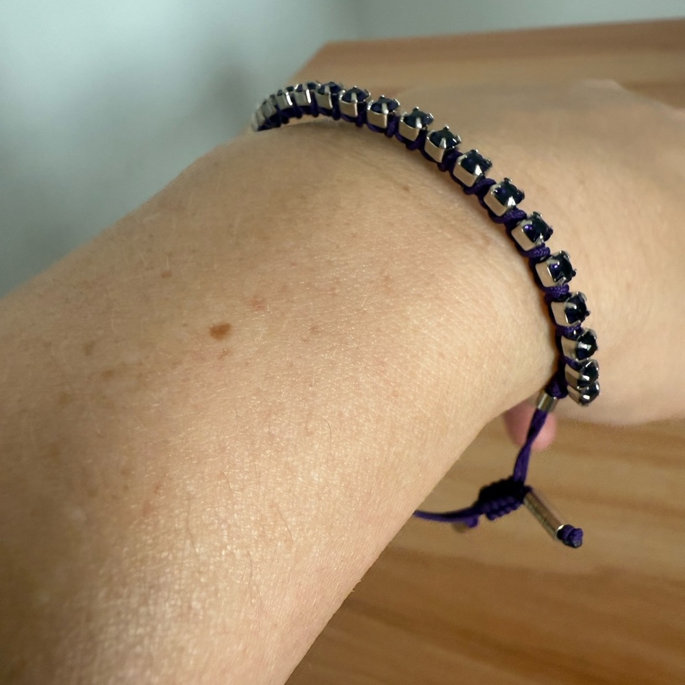 Christian Dior x ERL Purple Technical Rope and Purple Crystals Bracelet - Picture 9 of 10